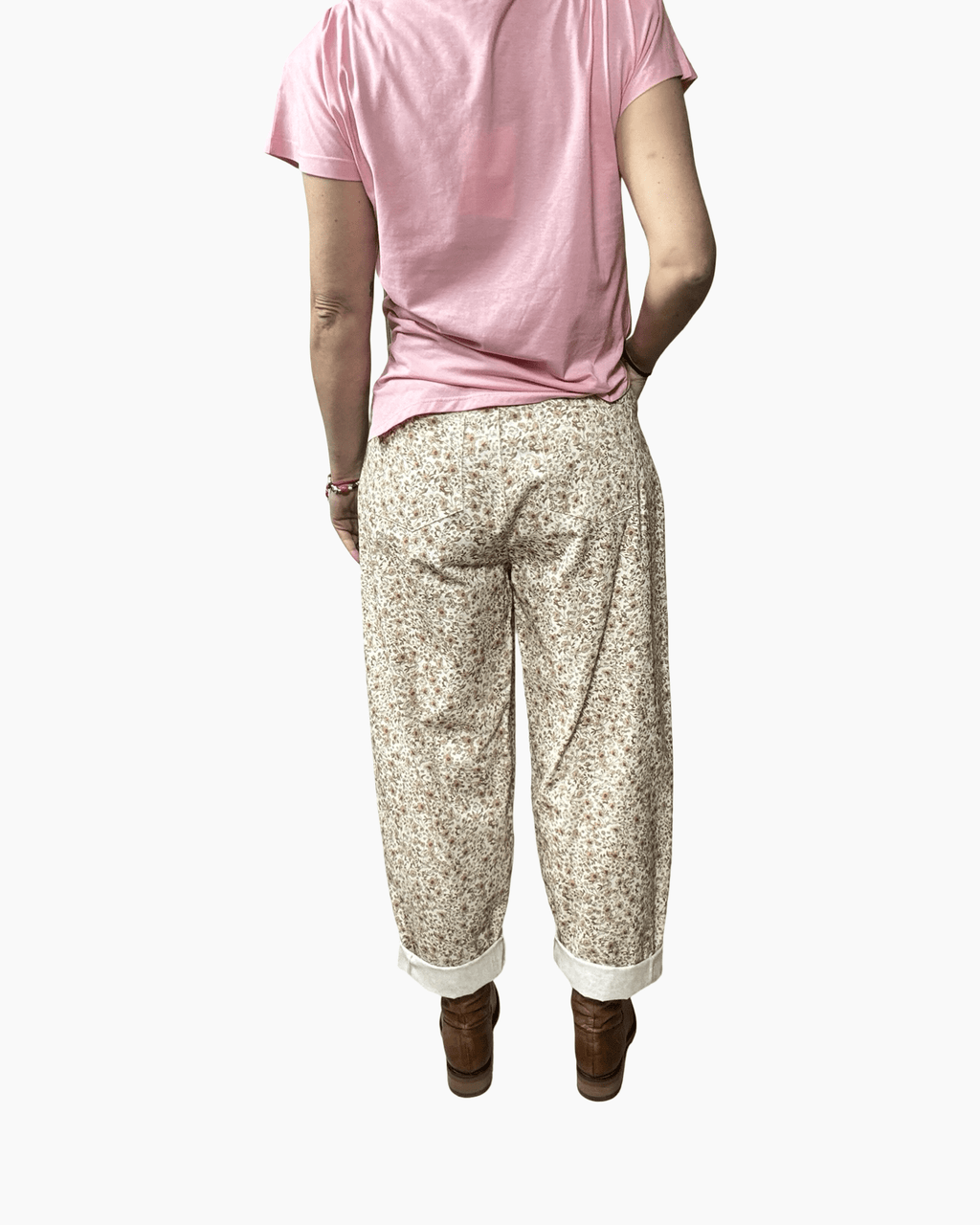 PANTALONE A FIORI SUSY MIX - XE BLU ABBIGLIAMENTO