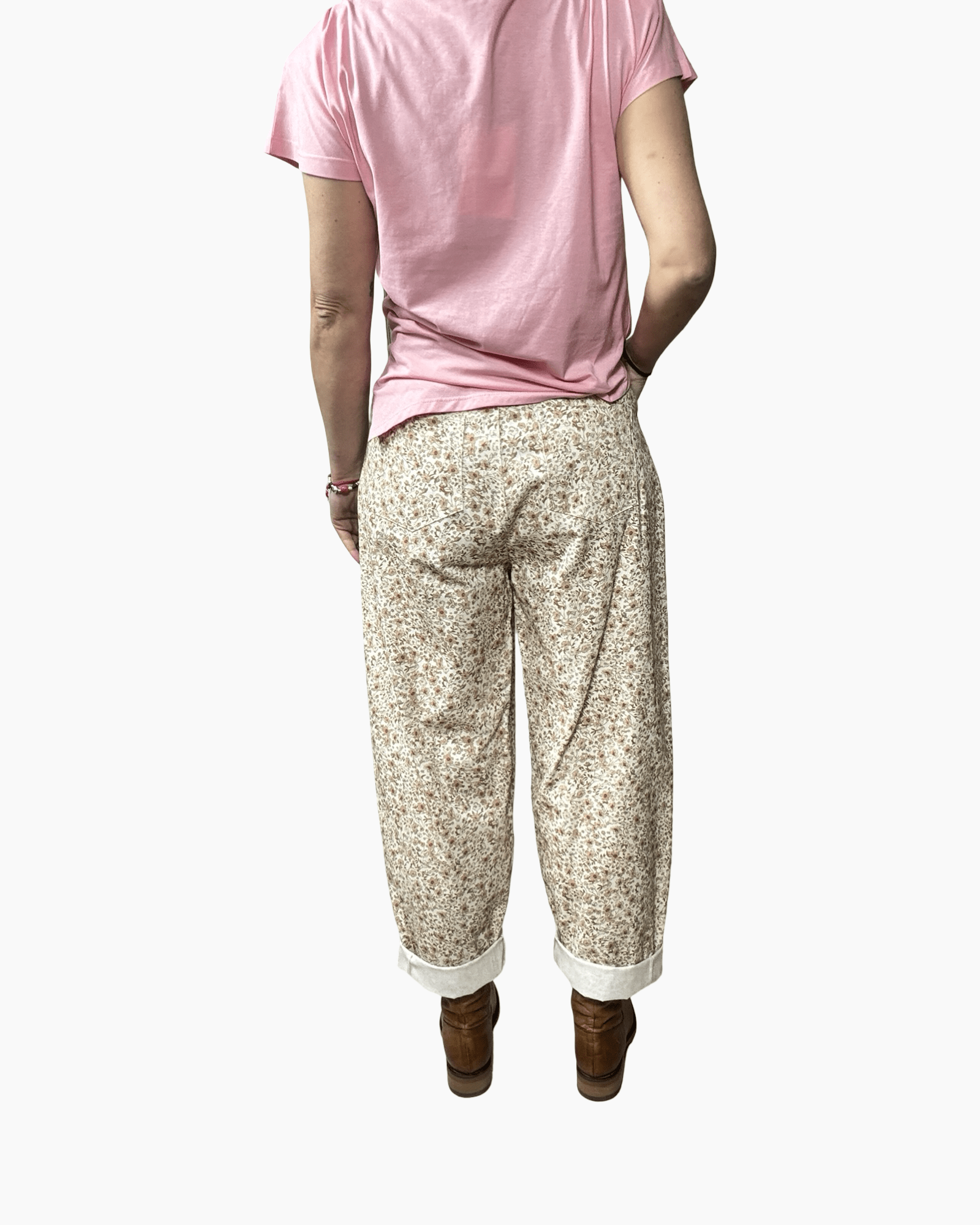 PANTALONE A FIORI SUSY MIX - XE BLU ABBIGLIAMENTO