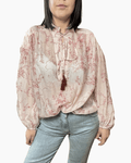 CAMICIA A FIORI TENSIONE IN - XE BLU ABBIGLIAMENTO