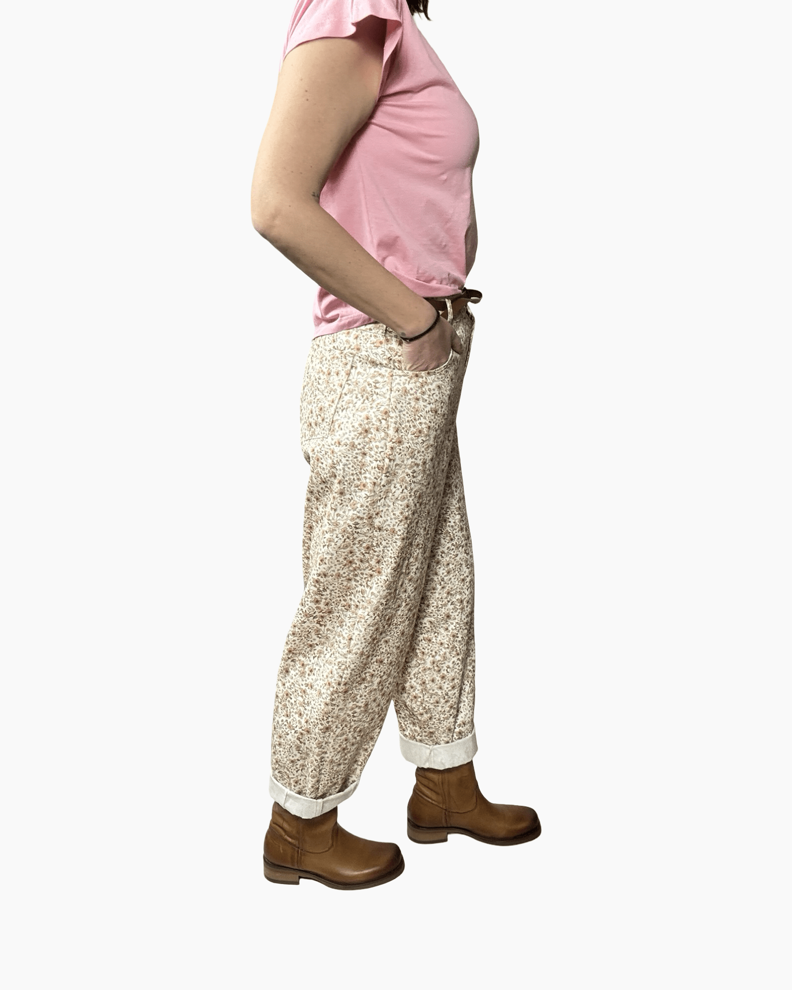 PANTALONE A FIORI SUSY MIX - XE BLU ABBIGLIAMENTO