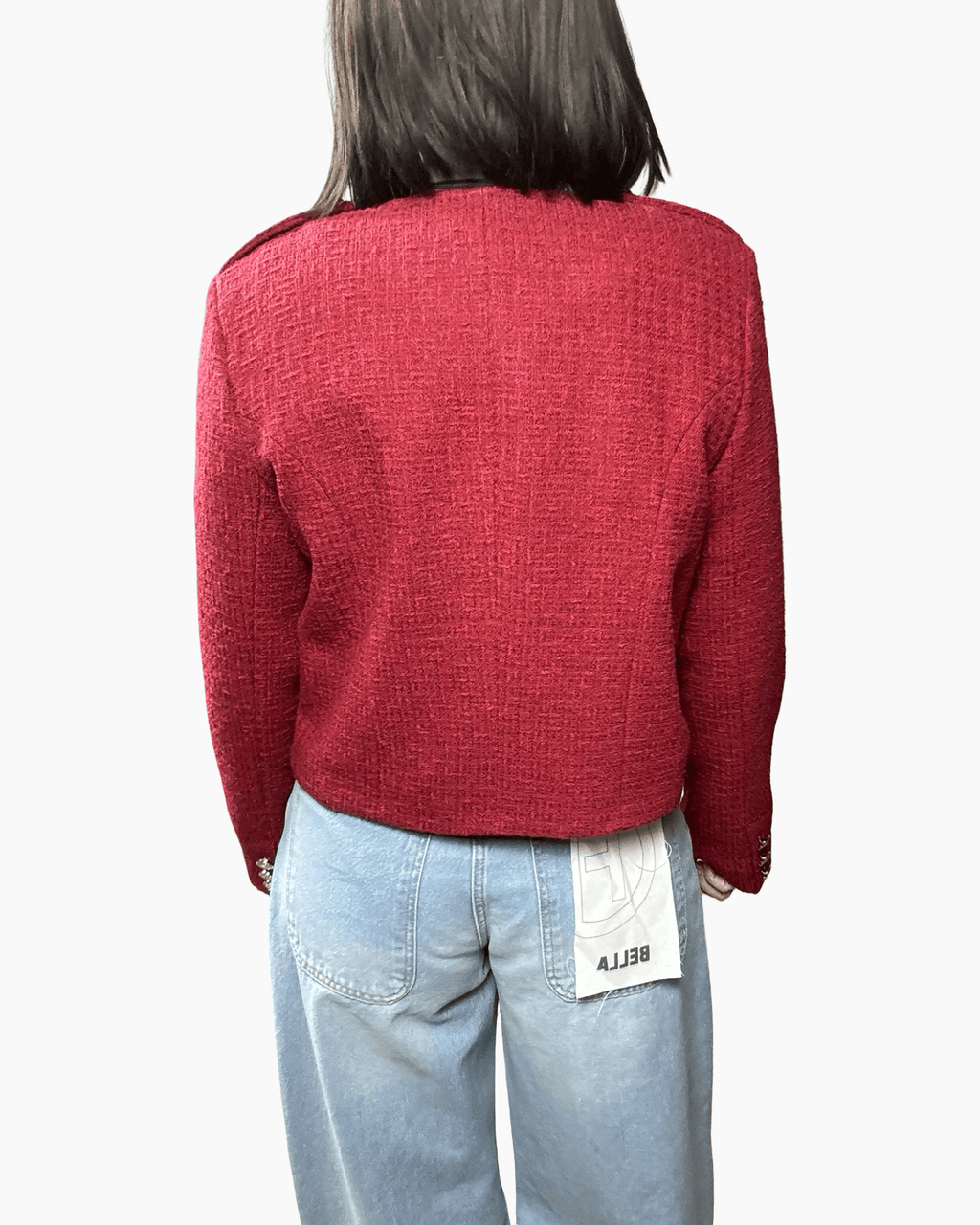 GIACCA CHANEL IN TWEED TENSIONE IN - XE BLU ABBIGLIAMENTO