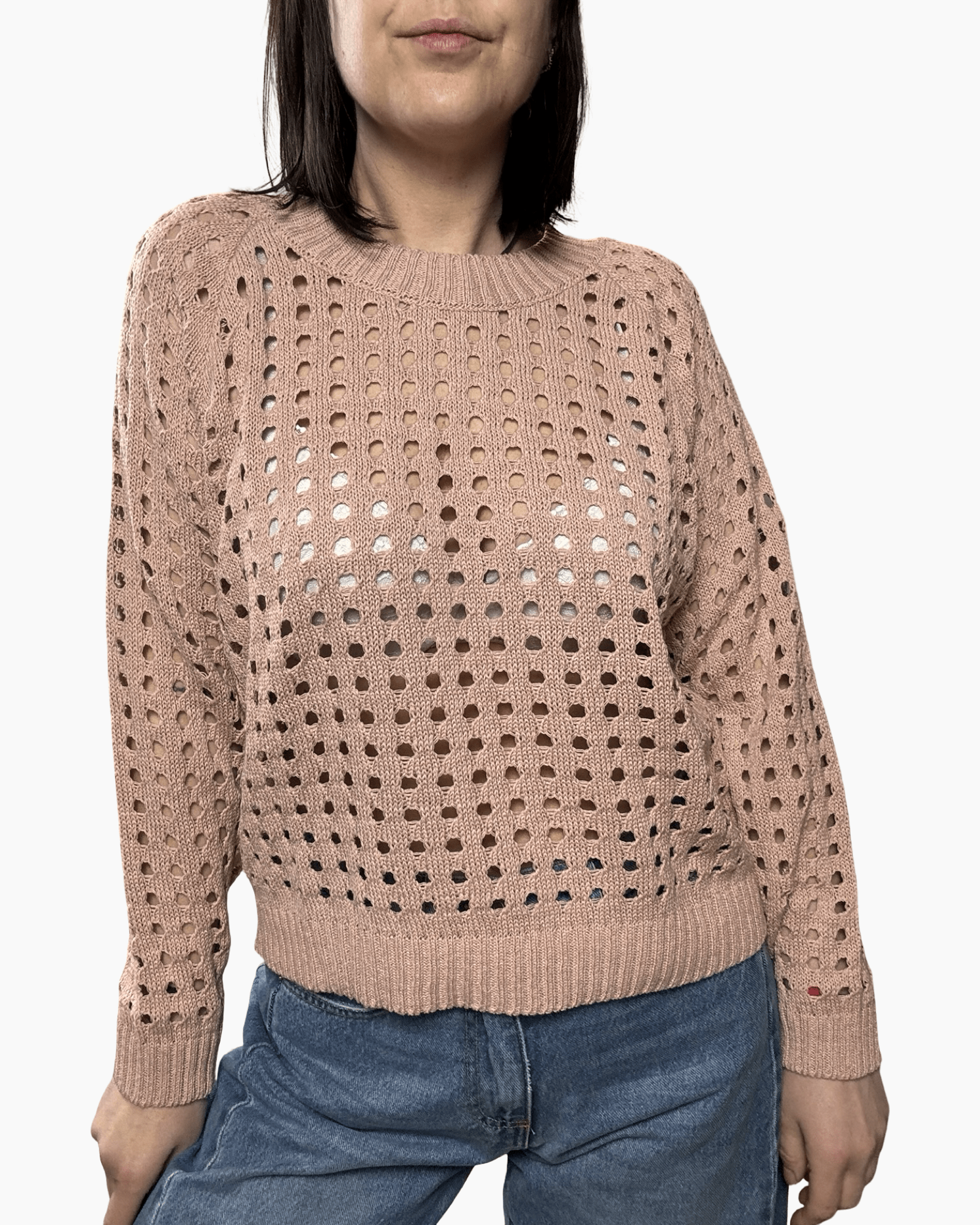MAGLIA TRAFORATA SUSY MIX - XE BLU ABBIGLIAMENTO