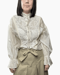 CAMICIA IN MUSSOLA RICAMATA VICOLO - XE BLU ABBIGLIAMENTO