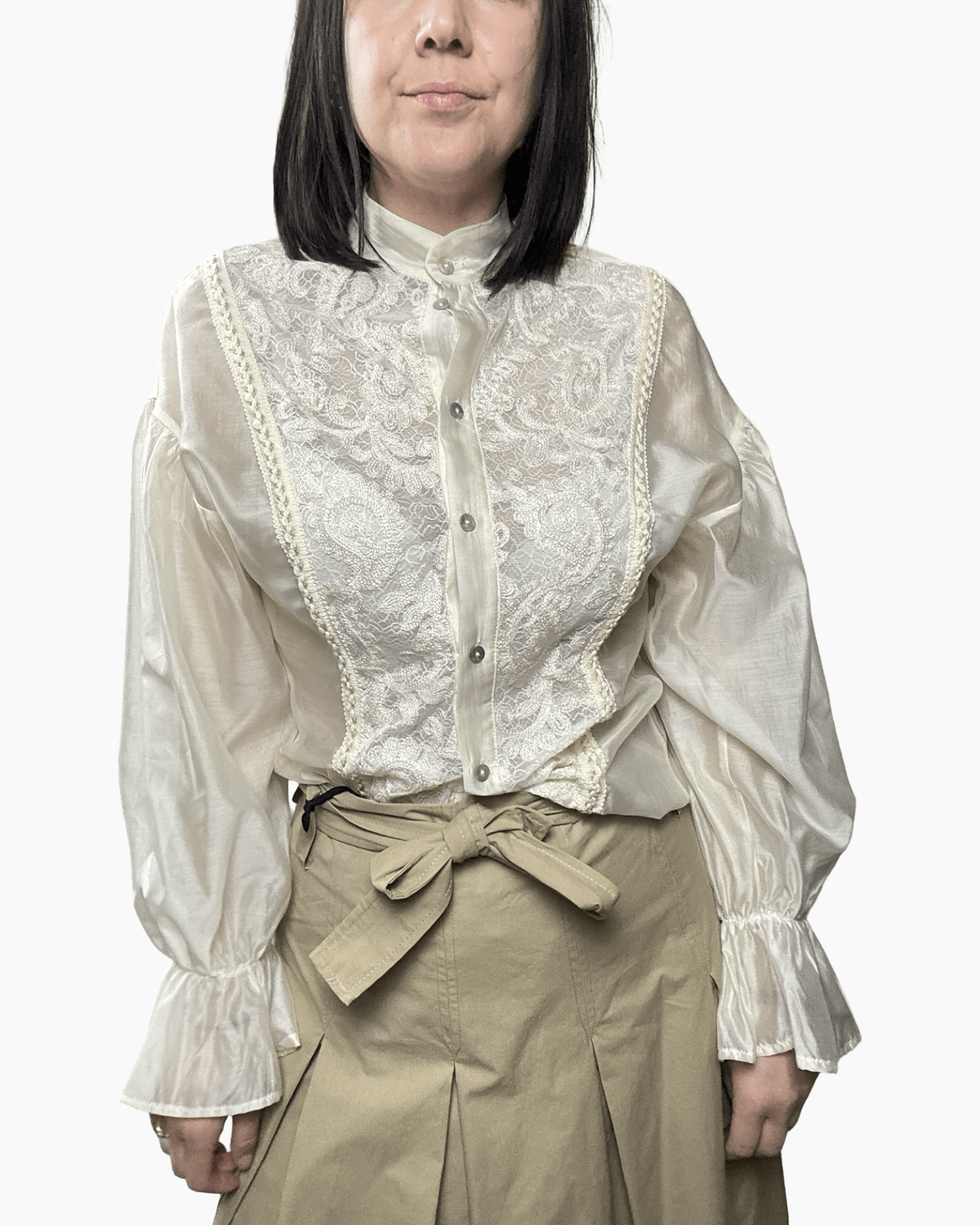 CAMICIA IN MUSSOLA RICAMATA VICOLO - XE BLU ABBIGLIAMENTO