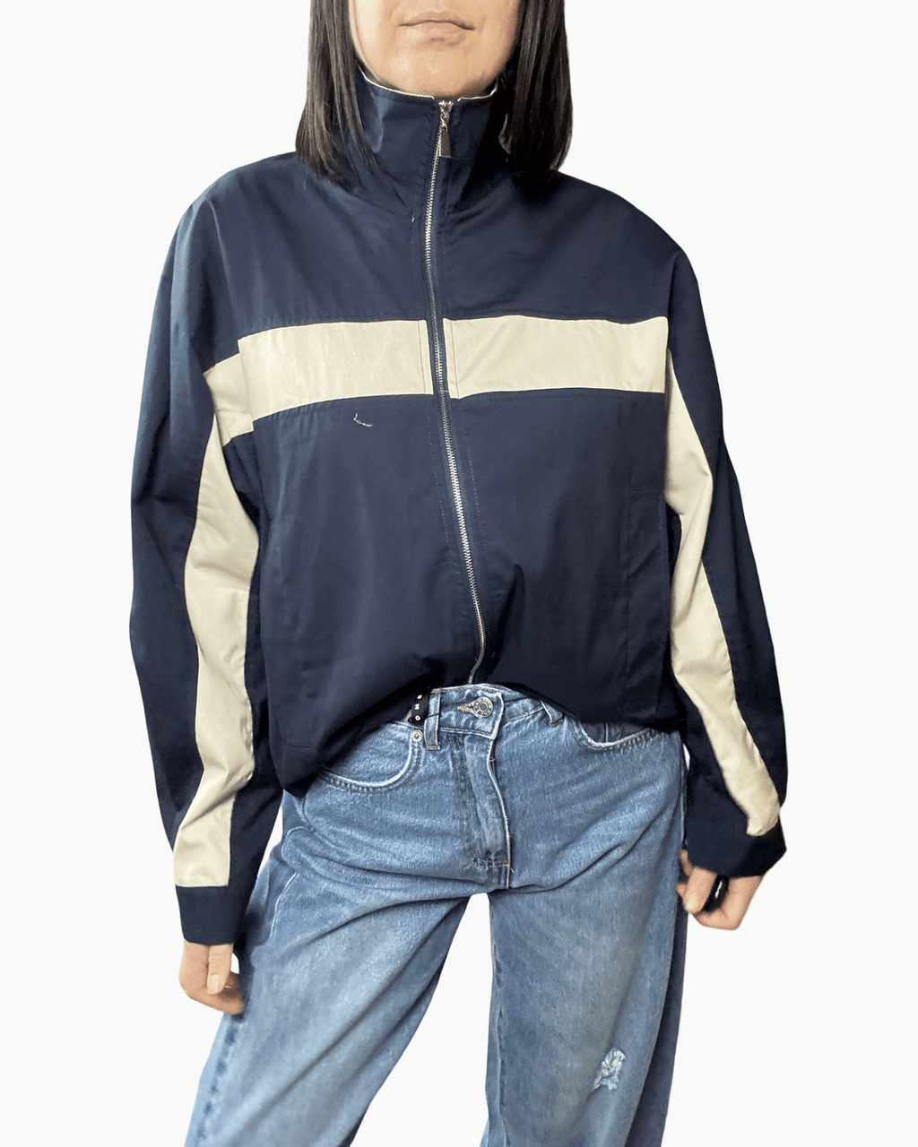 BOMBER CON BANDE TENSIONE IN - XE BLU ABBIGLIAMENTO
