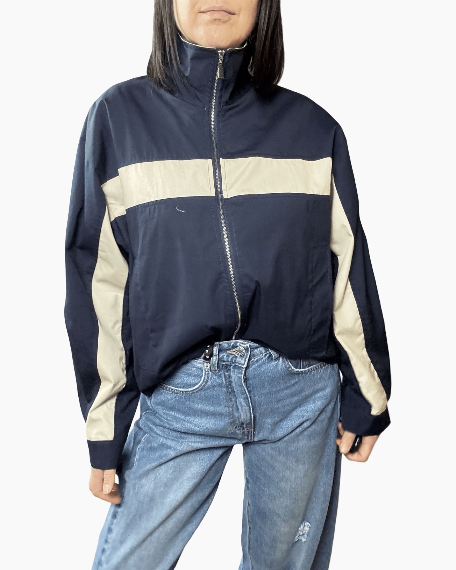 BOMBER CON BANDE TENSIONE IN - XE BLU ABBIGLIAMENTO
