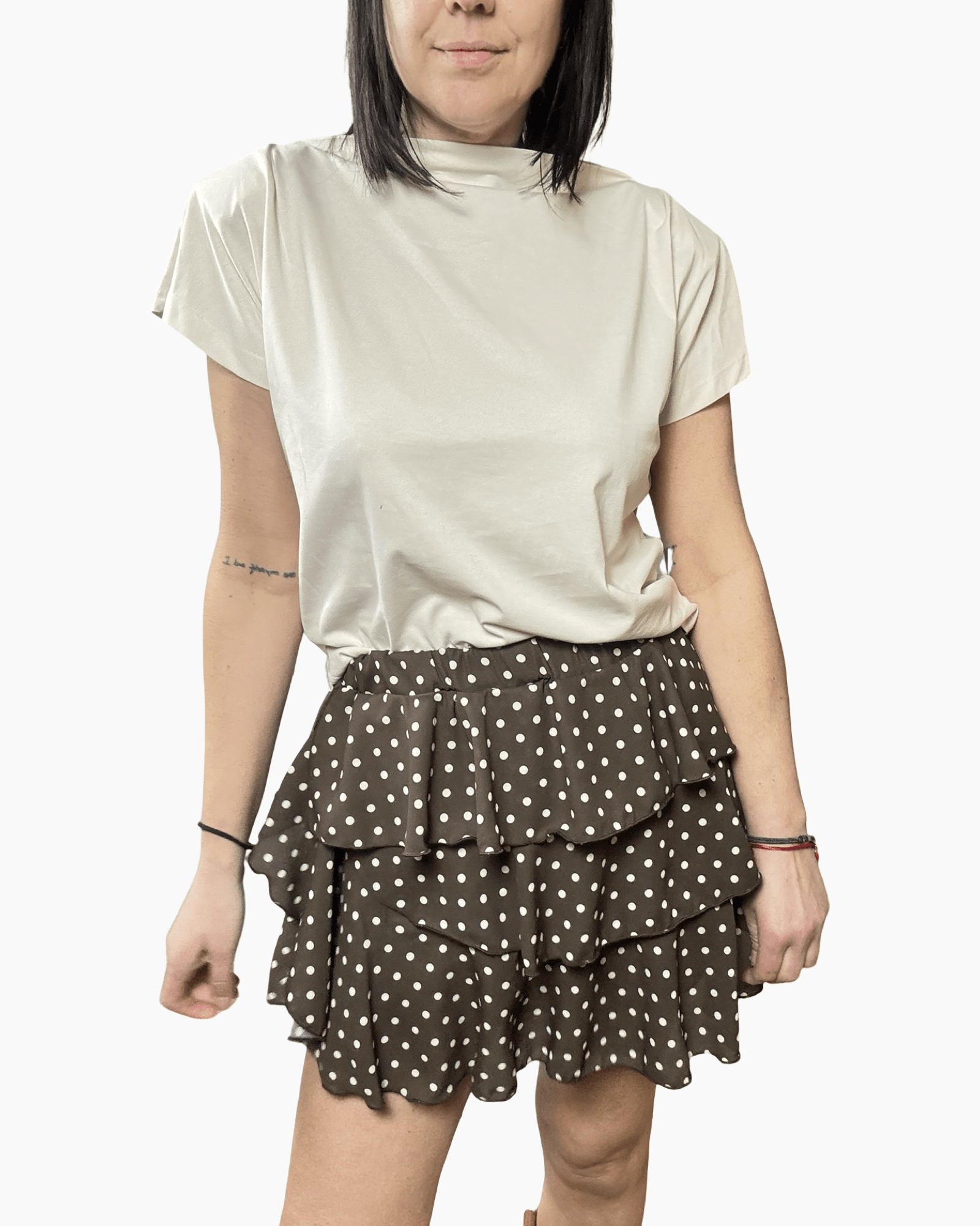 GONNA CORTA A POIS VICOLO - XE BLU ABBIGLIAMENTO