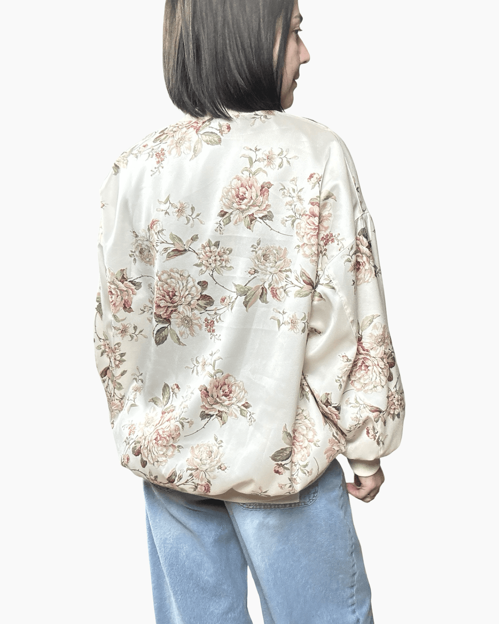 BOMBER A FIORI SUSY MIX - XE BLU ABBIGLIAMENTO