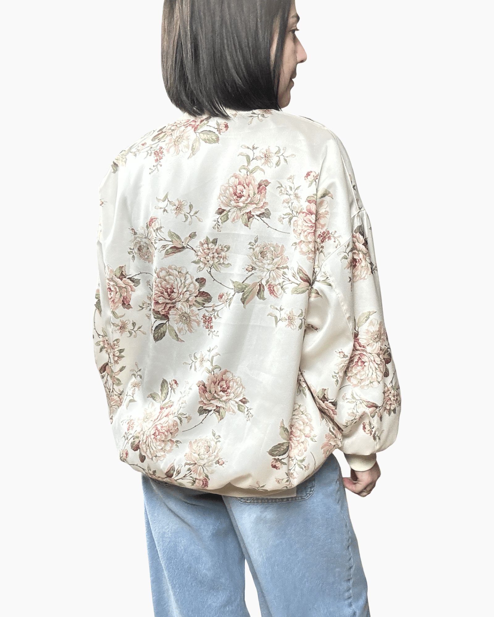 BOMBER A FIORI SUSY MIX - XE BLU ABBIGLIAMENTO