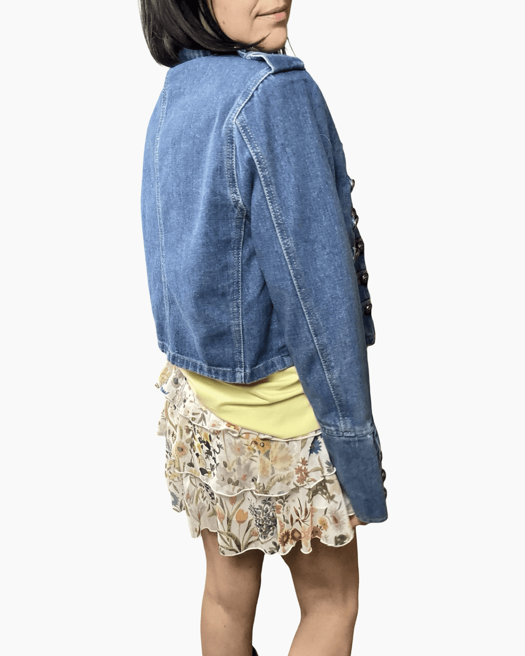 GIACCA NAPOLEON IN JEANS TENSIONE IN - XE BLU ABBIGLIAMENTO