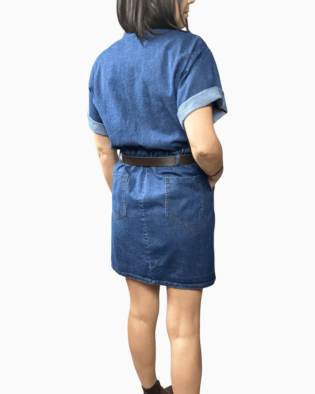 ABITO CORTO IN JEANS SUSY MIX - XE BLU ABBIGLIAMENTO