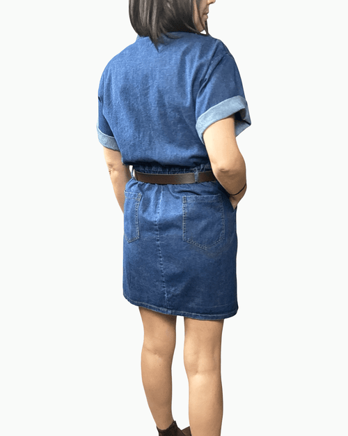 ABITO CORTO IN JEANS SUSY MIX - XE BLU ABBIGLIAMENTO