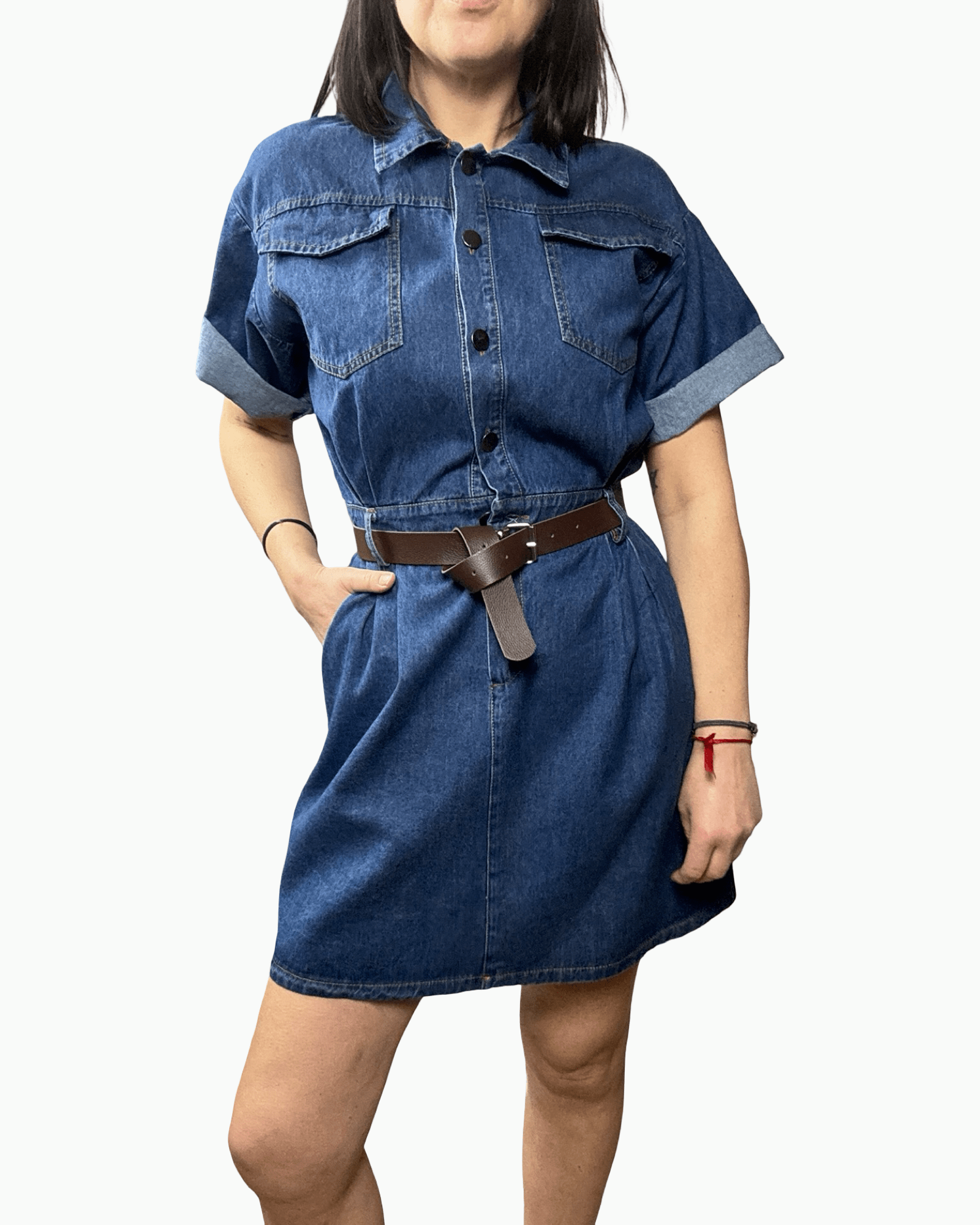 ABITO CORTO IN JEANS SUSY MIX - XE BLU ABBIGLIAMENTO