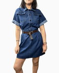 ABITO CORTO IN JEANS SUSY MIX - XE BLU ABBIGLIAMENTO