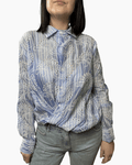CAMICIA IN SANGALLO ARRICCIATA VICOLO - XE BLU ABBIGLIAMENTO