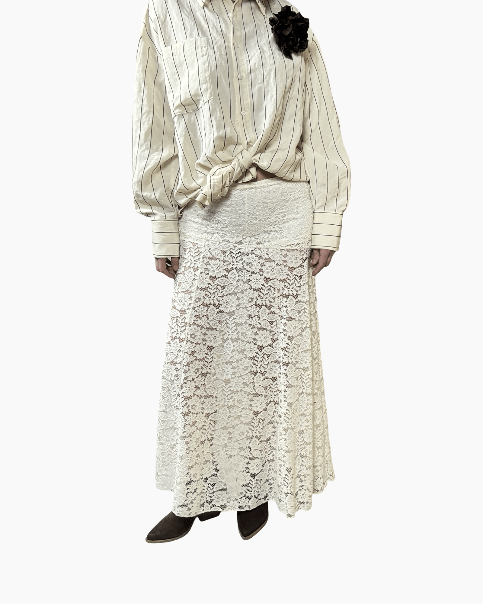 GONNA IN PIZZO SVASATA VICOLO - XE BLU ABBIGLIAMENTO