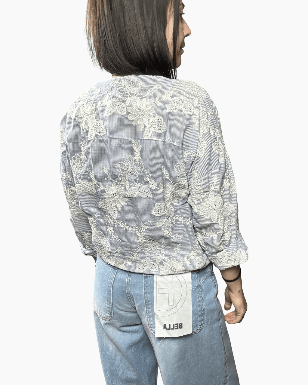 CAMICIA RICAMI SUSY MIX - XE BLU ABBIGLIAMENTO