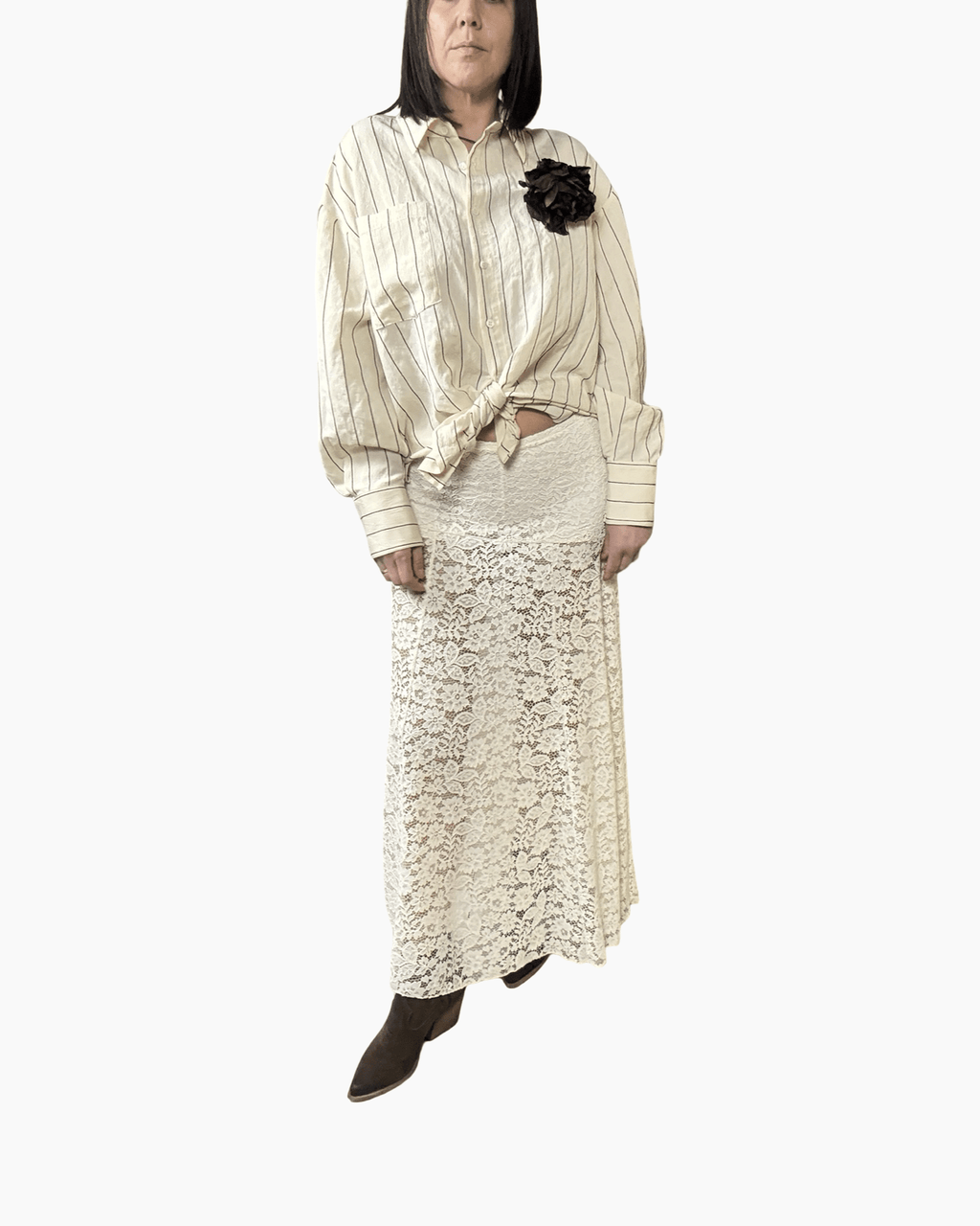 GONNA IN PIZZO SVASATA VICOLO - XE BLU ABBIGLIAMENTO