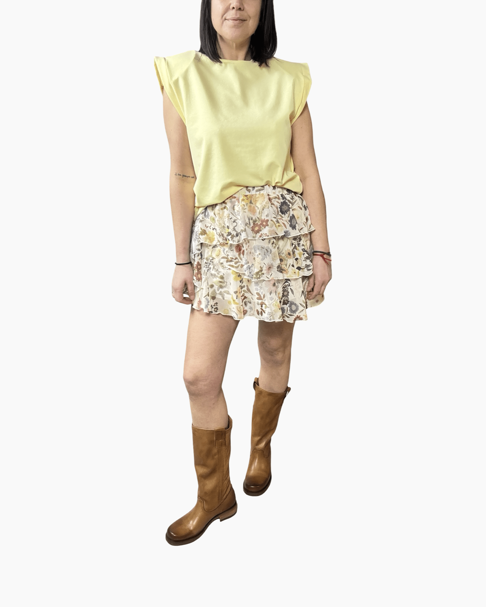 GONNA CORTA A FIORI VICOLO - XE BLU ABBIGLIAMENTO