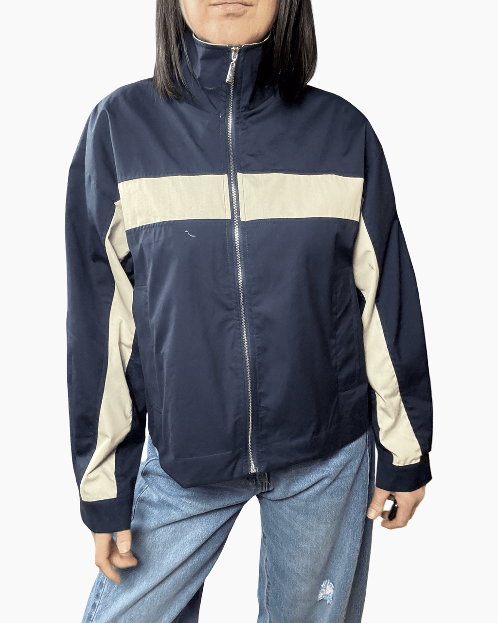 BOMBER CON BANDE TENSIONE IN - XE BLU ABBIGLIAMENTO