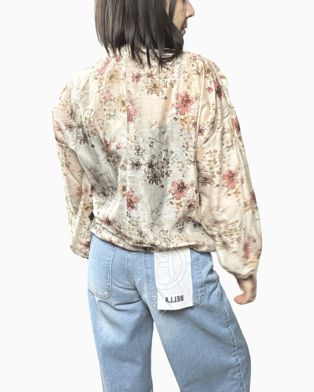 CAMICIA A FIORI CON ROUGES SUSY MIX - XE BLU ABBIGLIAMENTO