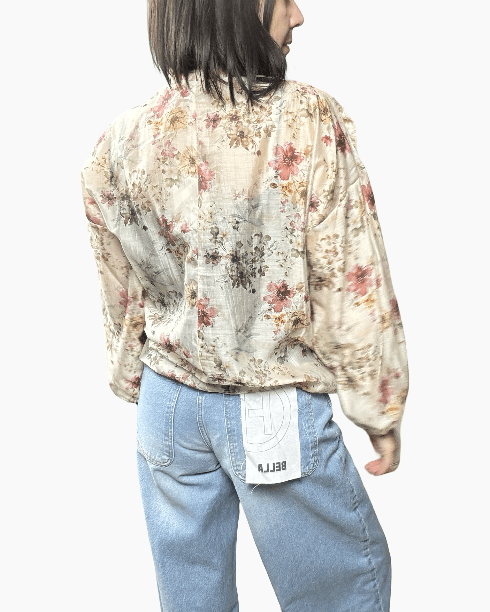 CAMICIA A FIORI CON ROUGES SUSY MIX - XE BLU ABBIGLIAMENTO