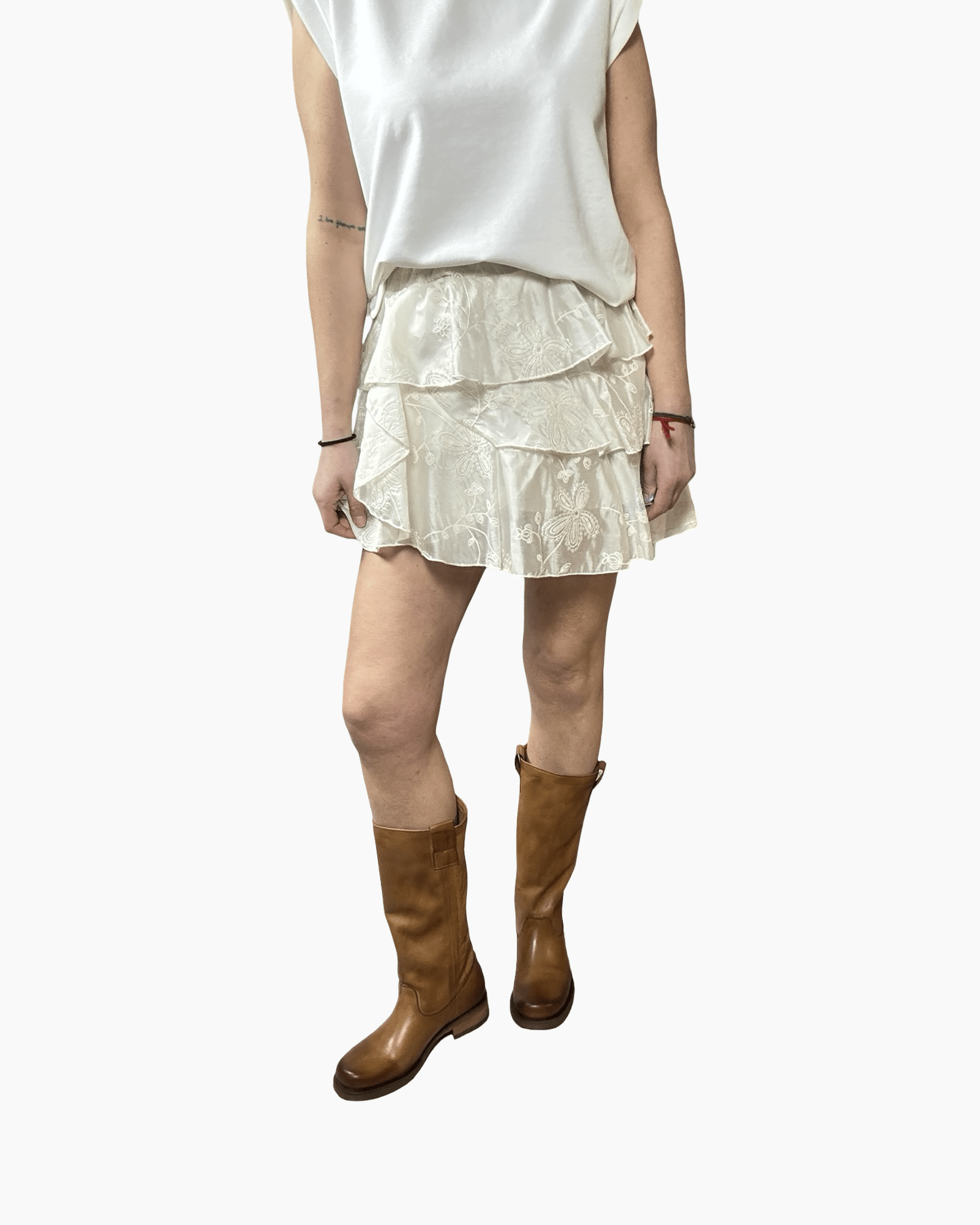 GONNA CORTA IN PIZZO VICOLO - XE BLU ABBIGLIAMENTO