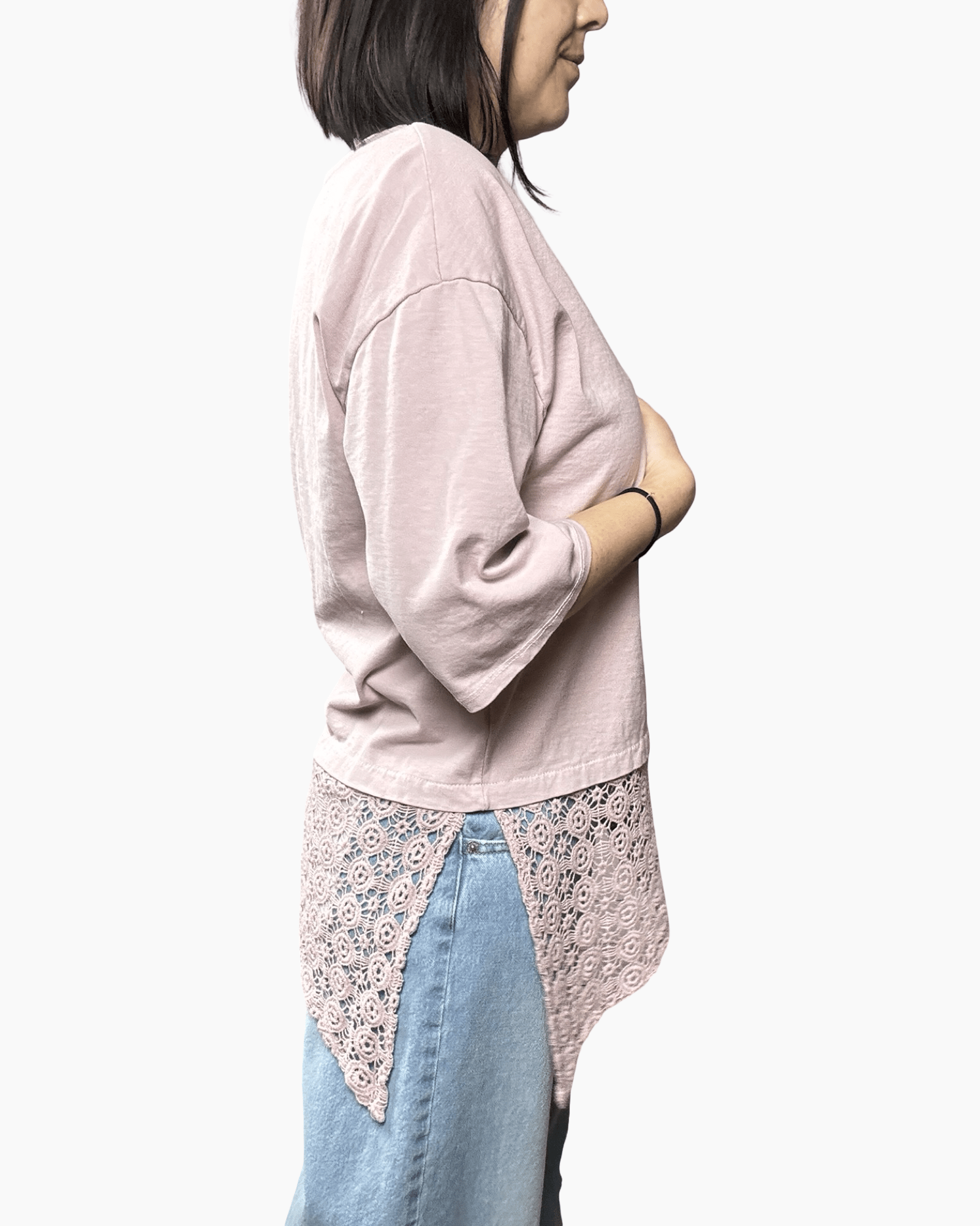 MAGLIETTA SBIEGA IN CROCHET SUSY MIX - XE BLU ABBIGLIAMENTO