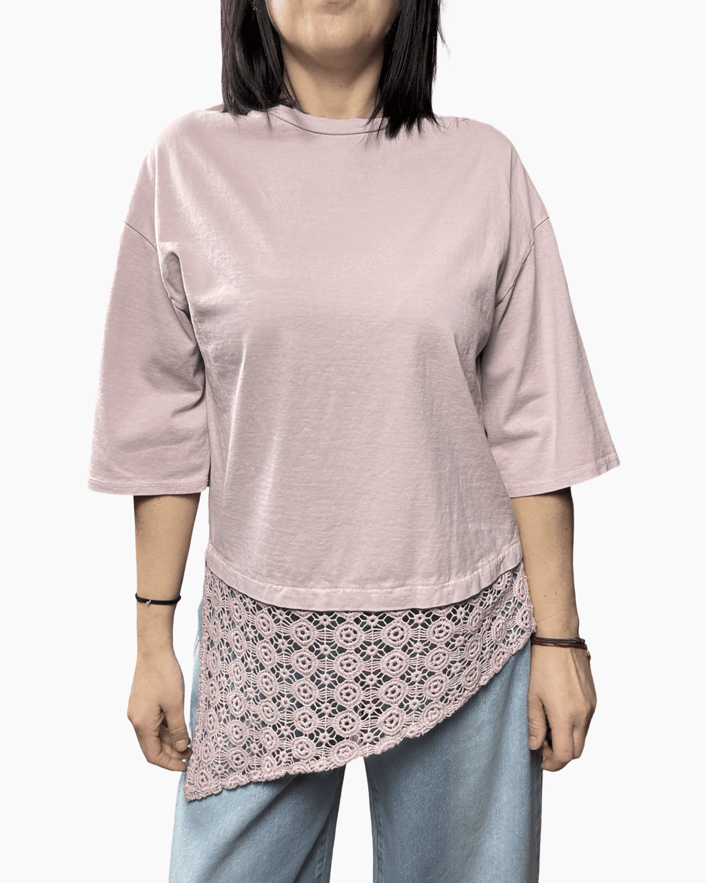 MAGLIETTA SBIEGA IN CROCHET SUSY MIX - XE BLU ABBIGLIAMENTO