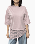 MAGLIETTA SBIEGA IN CROCHET SUSY MIX - XE BLU ABBIGLIAMENTO