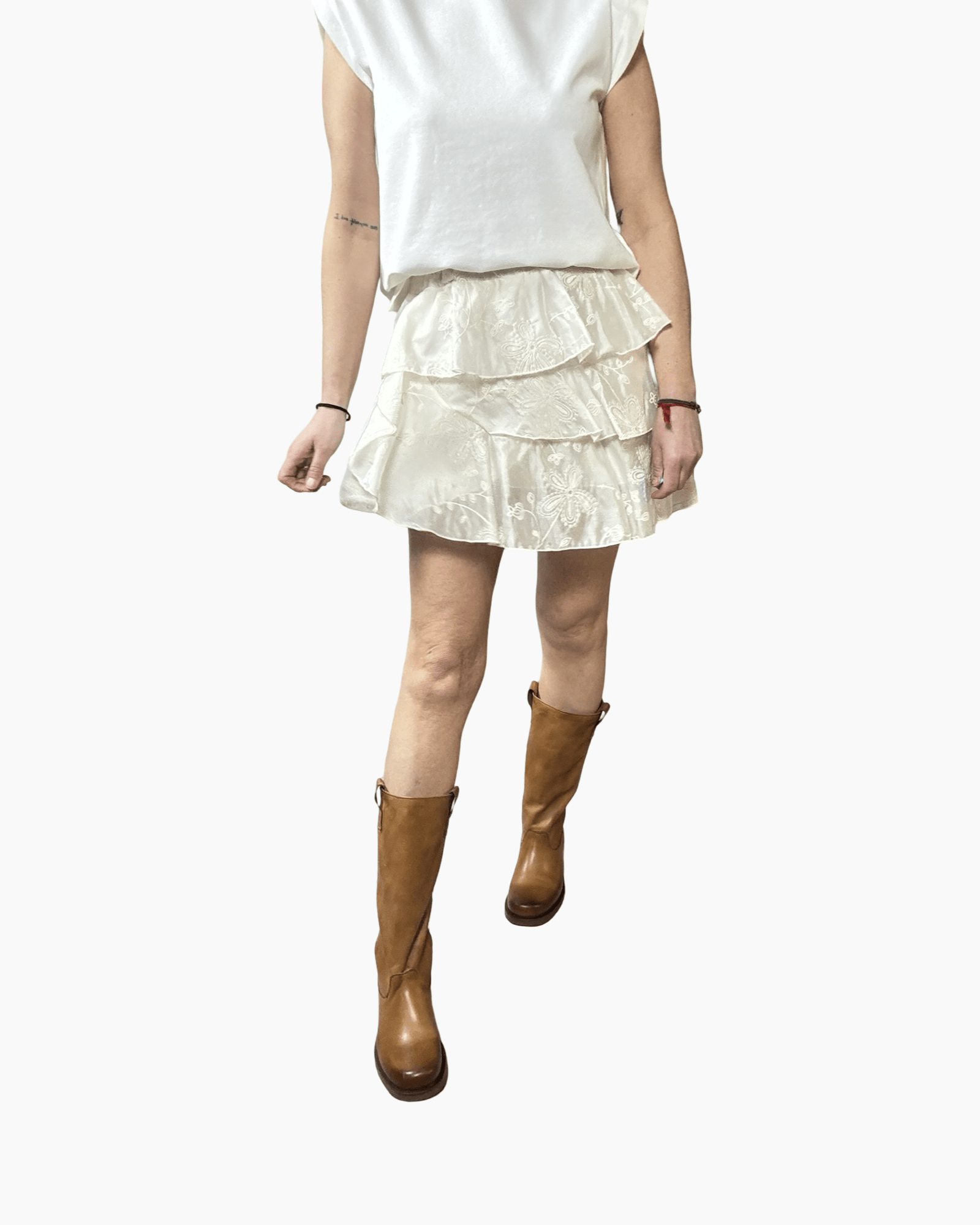 GONNA CORTA IN PIZZO VICOLO - XE BLU ABBIGLIAMENTO