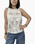 TOP IN CROCHET SUSY MIX - XE BLU ABBIGLIAMENTO