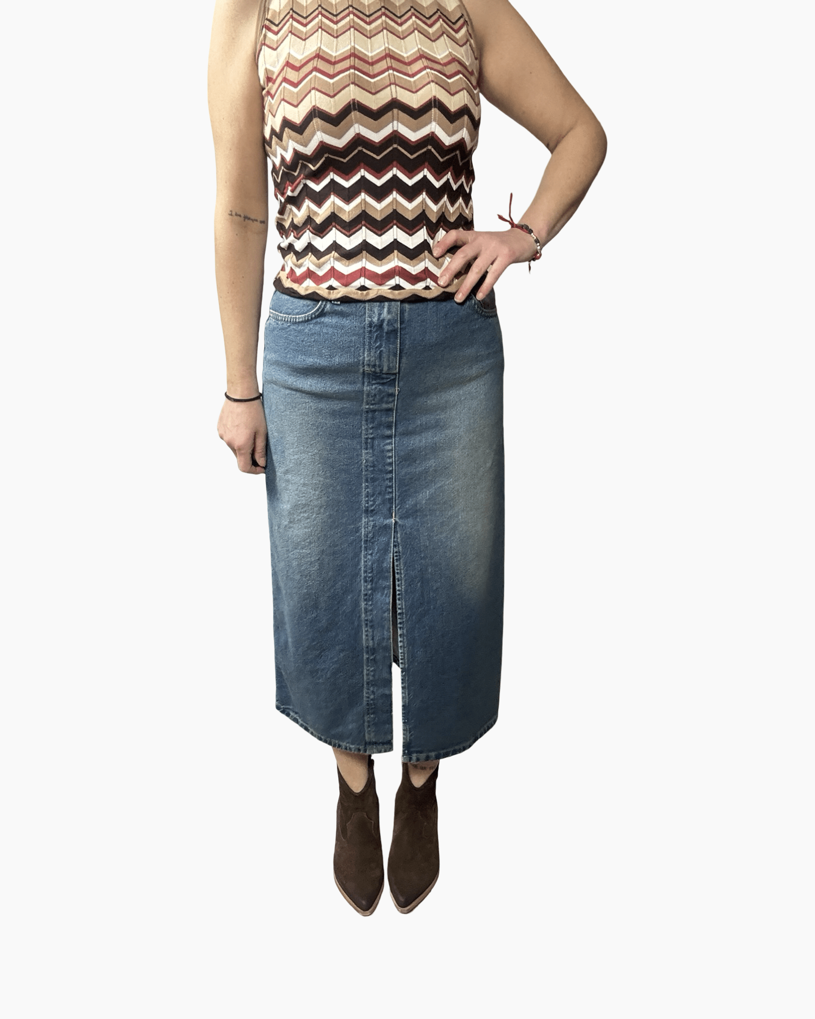GONNA LUNGA IN JEANS SUSY MIX - XE BLU ABBIGLIAMENTO