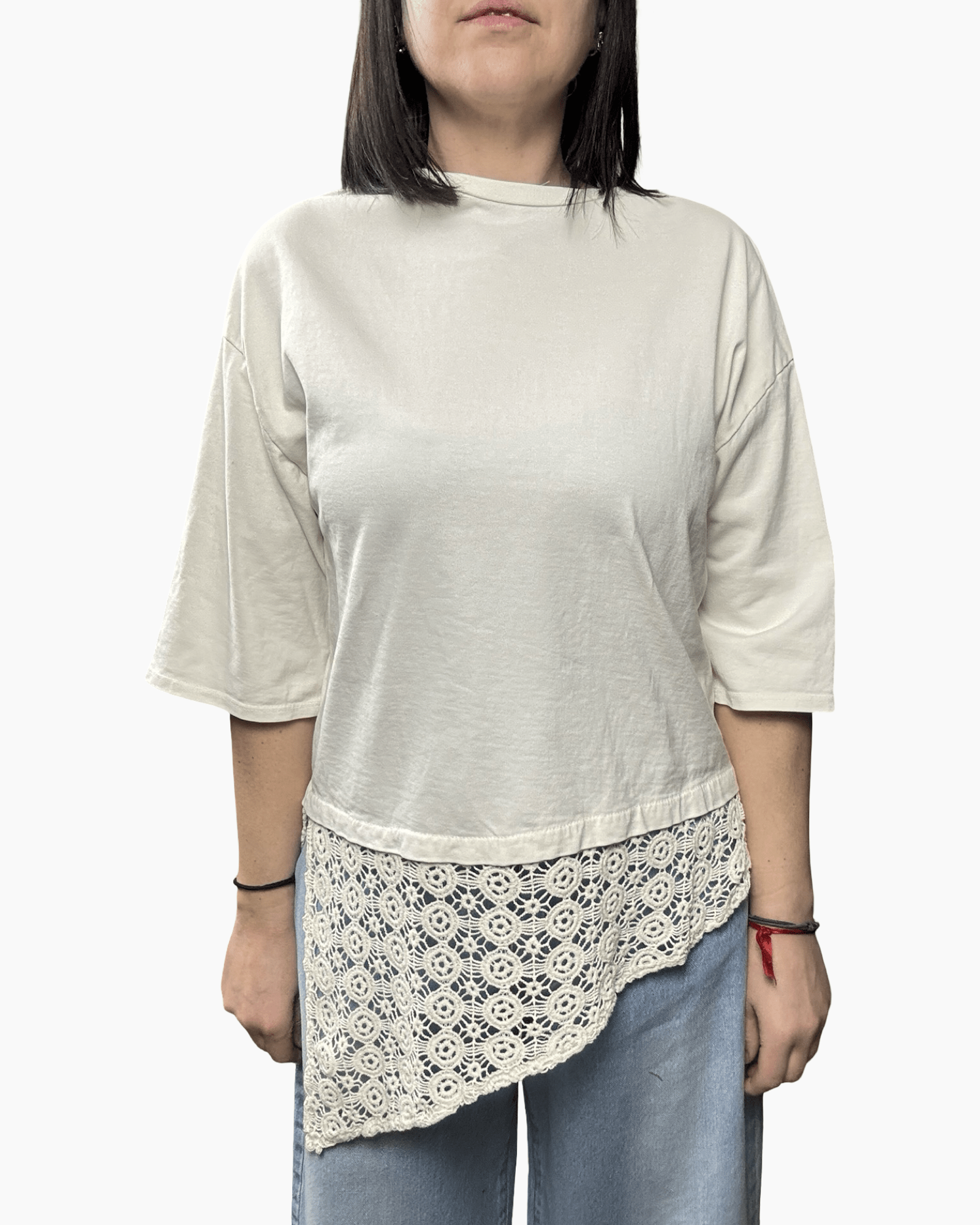 MAGLIETTA SBIEGA IN CROCHET SUSY MIX - XE BLU ABBIGLIAMENTO