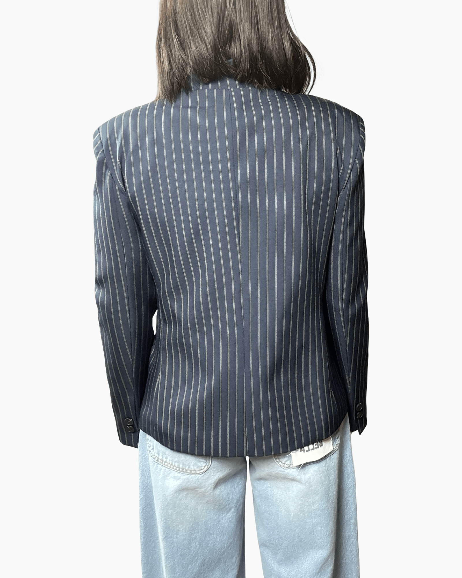 GIACCA GESSATA ASIMMETRICA HAVEONE - XE BLU ABBIGLIAMENTO