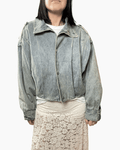 BOMBER IN DENIM SABBIATO SUSY MIX - XE BLU ABBIGLIAMENTO