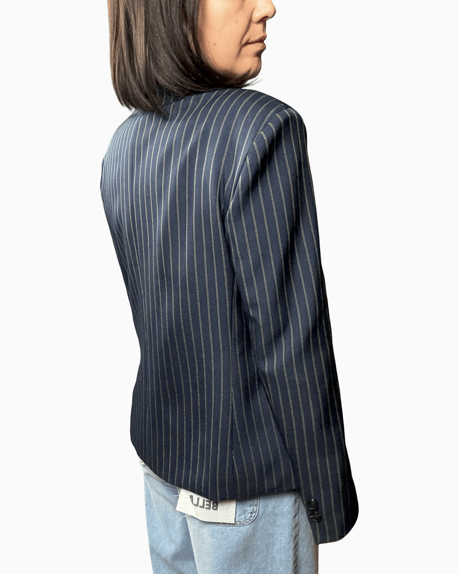 GIACCA GESSATA ASIMMETRICA HAVEONE - XE BLU ABBIGLIAMENTO