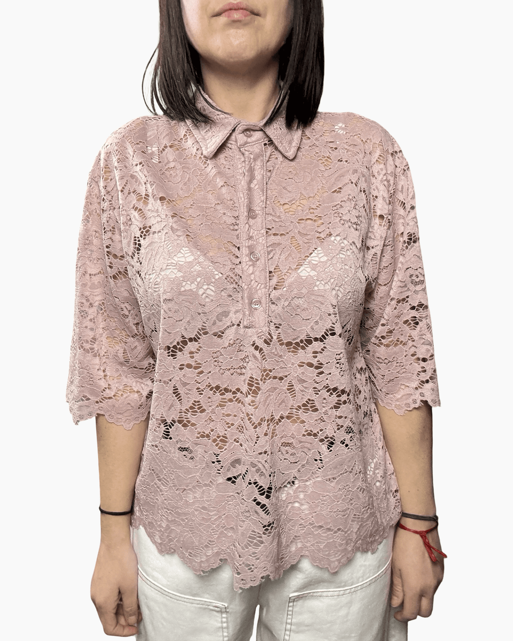 MAGLIETTA IN PIZZO SUSY MIX - XE BLU ABBIGLIAMENTO