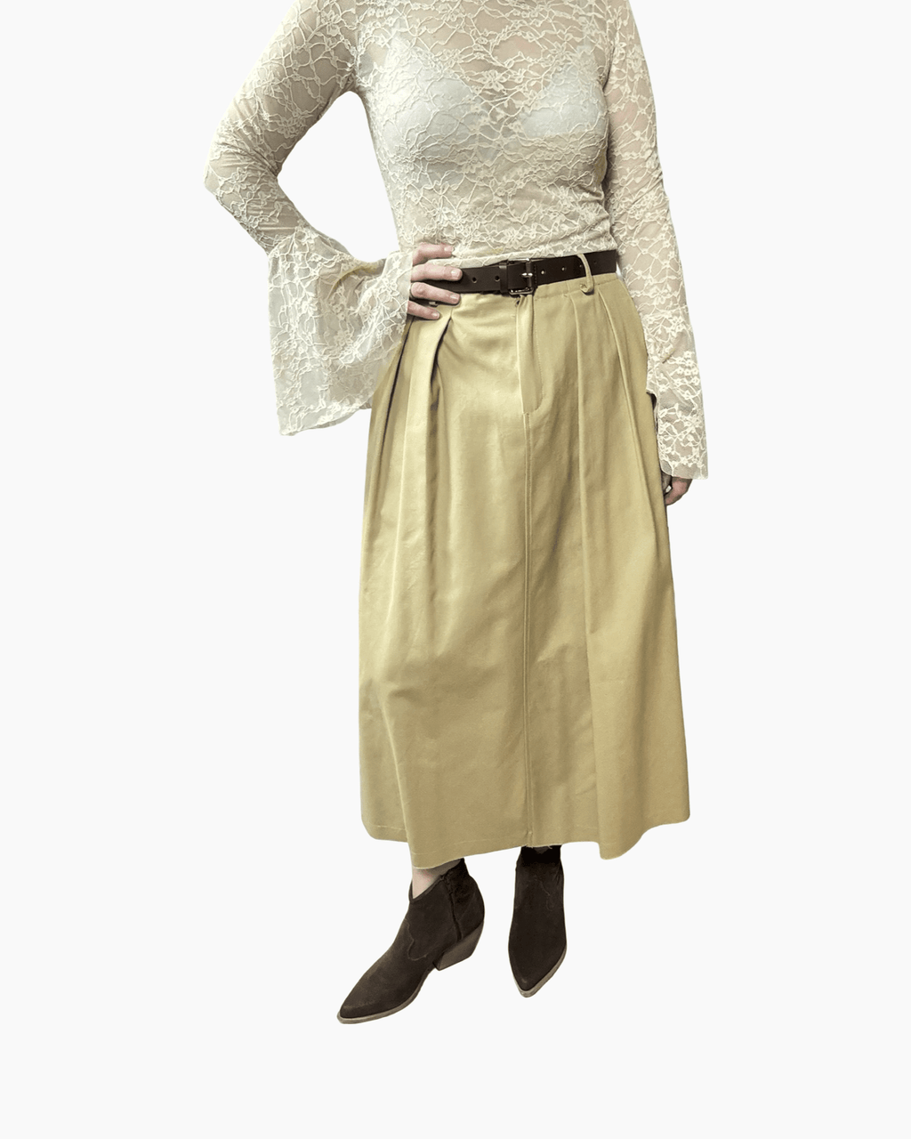 GONNA MIDI IN COTONE VICOLO - XE BLU ABBIGLIAMENTO