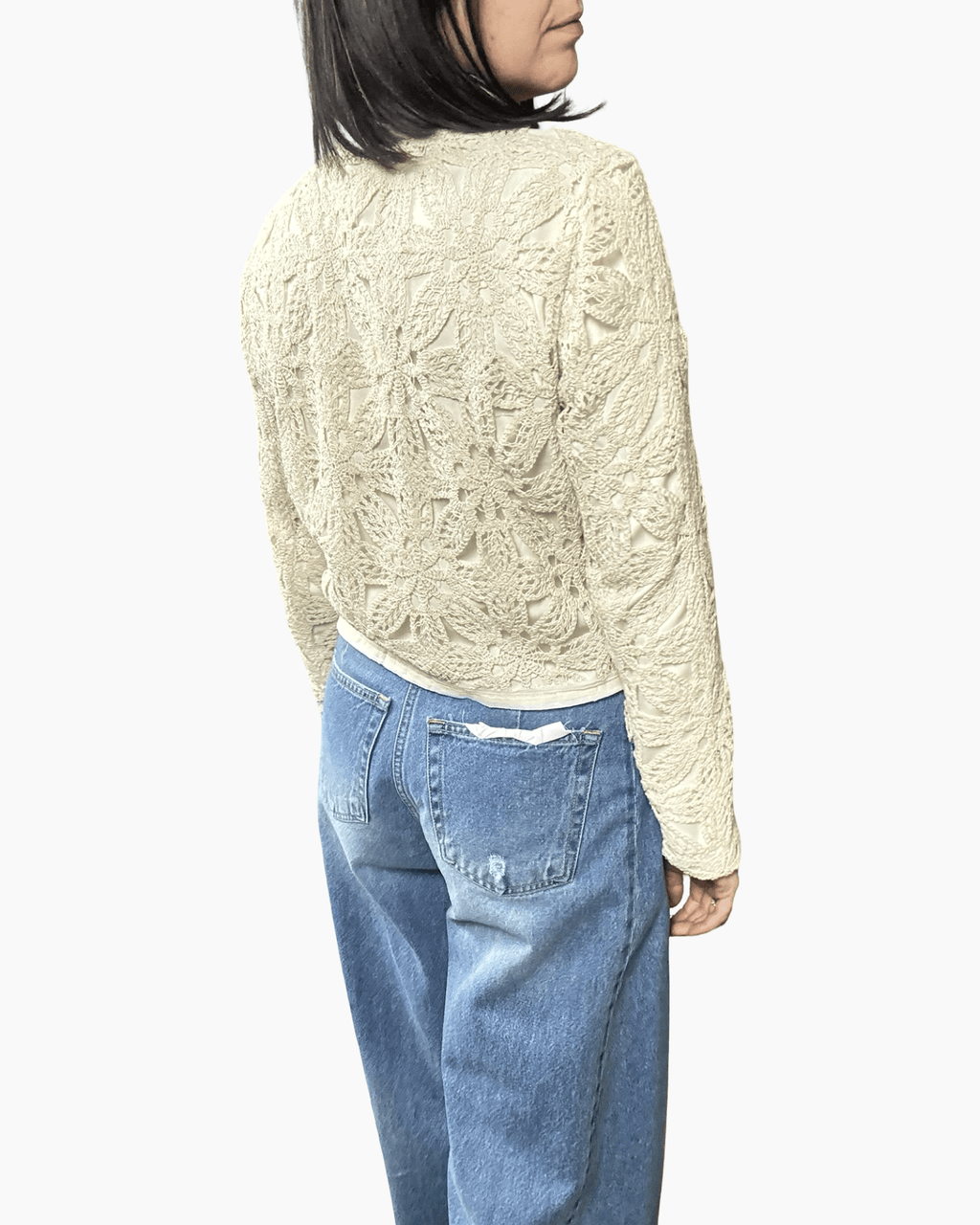 GIACCA IN PIZZO MACRAME' CON ALAMARI - XE BLU ABBIGLIAMENTO