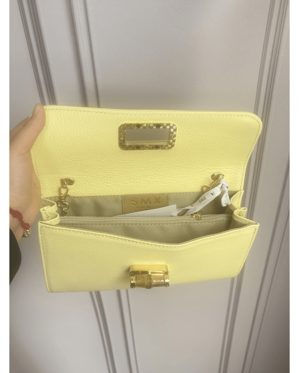POCHETTE CON CHIUSURA IN BAMBU' SUSY MIX - XE BLU ABBIGLIAMENTO