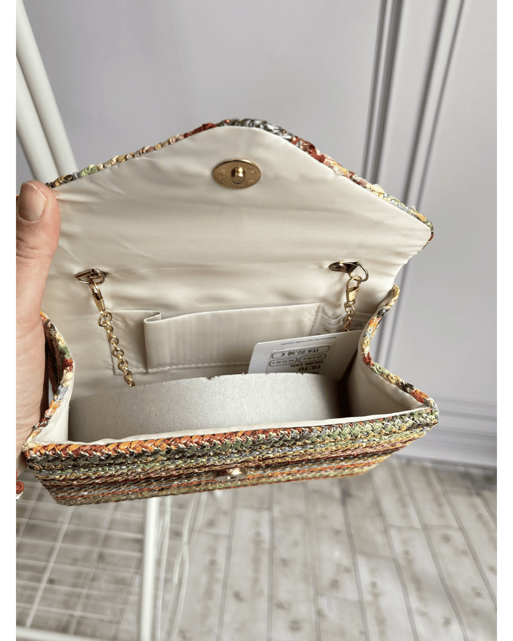 POCHETTE IN RAFFIA MULTICOLOR - XE BLU ABBIGLIAMENTO