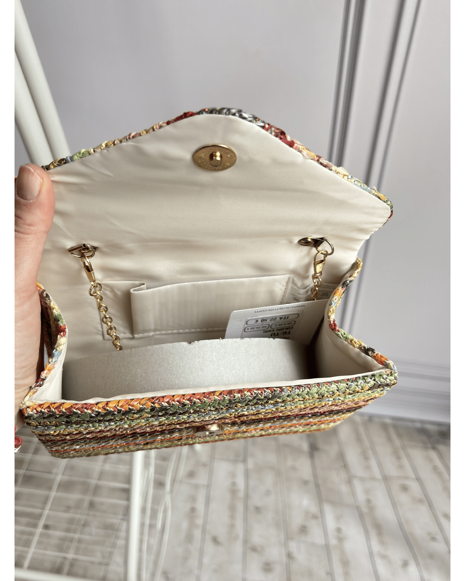 POCHETTE IN RAFFIA MULTICOLOR - XE BLU ABBIGLIAMENTO