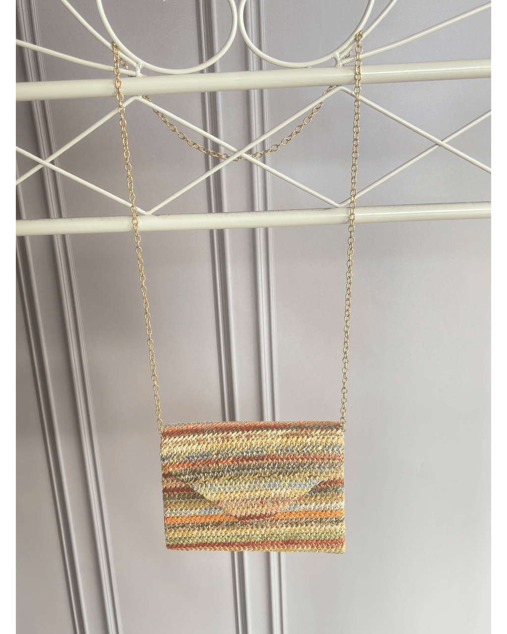 POCHETTE IN RAFFIA MULTICOLOR - XE BLU ABBIGLIAMENTO