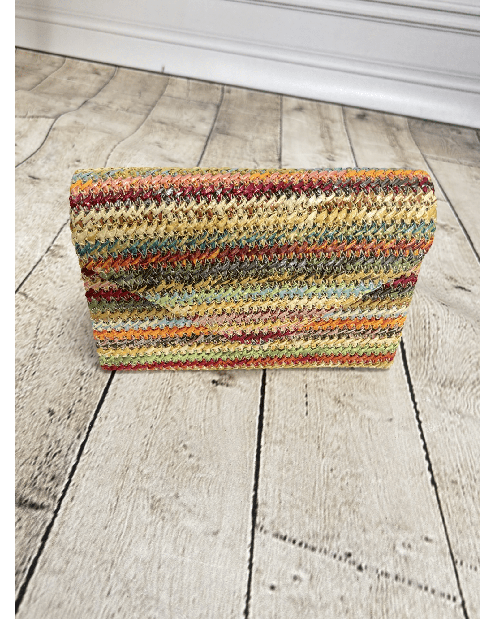 POCHETTE IN RAFFIA MULTICOLOR - XE BLU ABBIGLIAMENTO