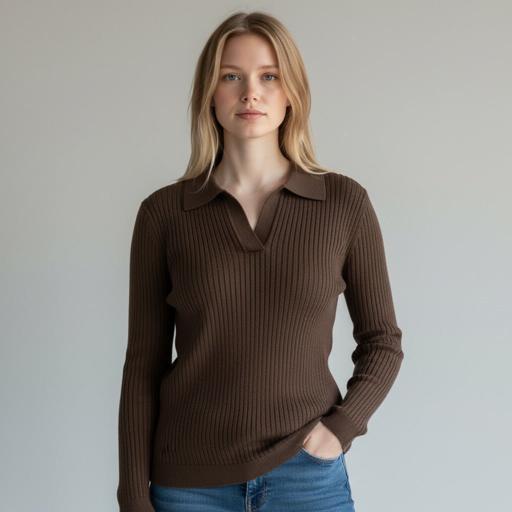 POLO A COSTE HAVEONE - XE BLU Abbigliamento Donna