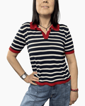 POLO A RIGHE SUSY MIX - XE BLU ABBIGLIAMENTO