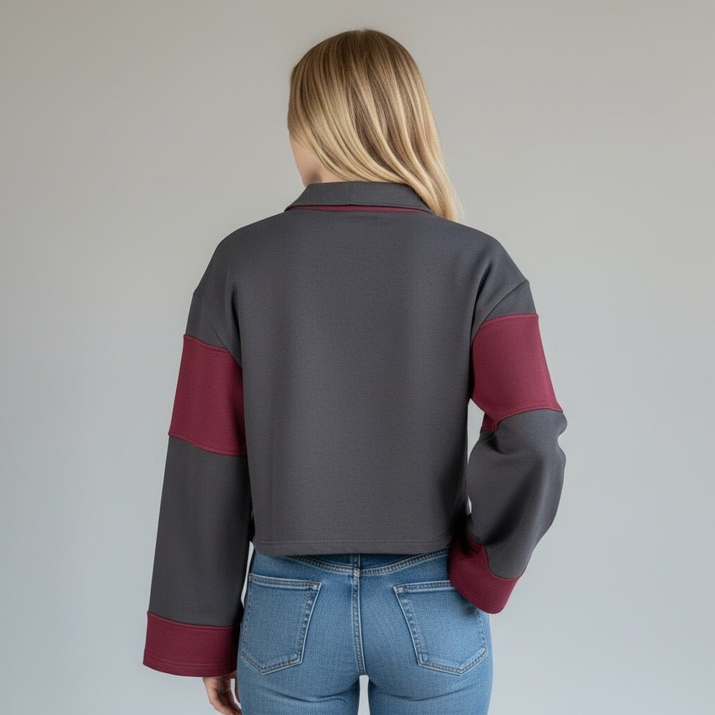 POLO BICOLOR SUSY MIX - XE BLU Abbigliamento Donna