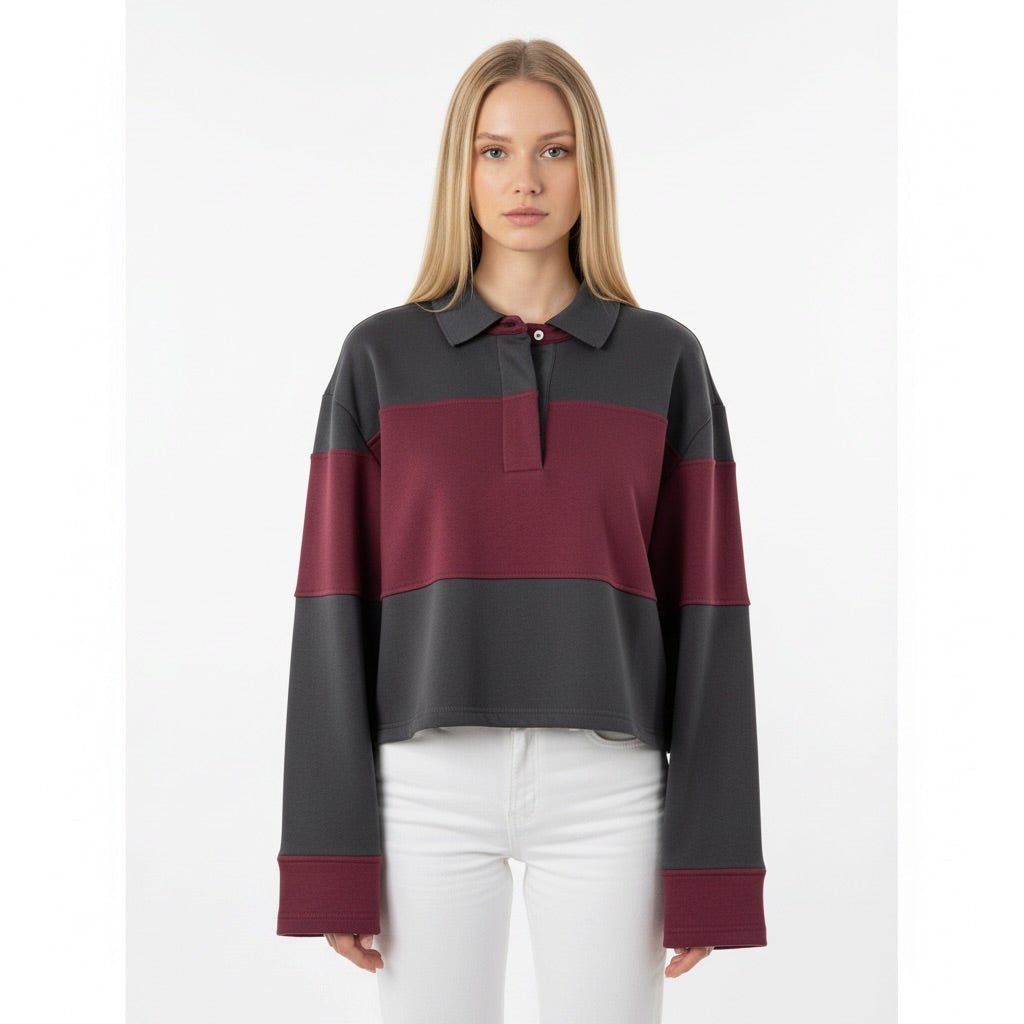 POLO BICOLOR SUSY MIX - XE BLU Abbigliamento Donna