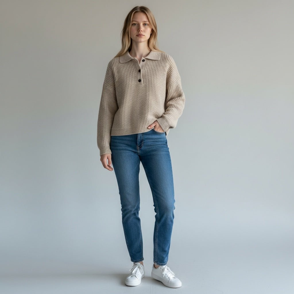 POLO BOTTONI HAVEONE - XE BLU Abbigliamento Donna